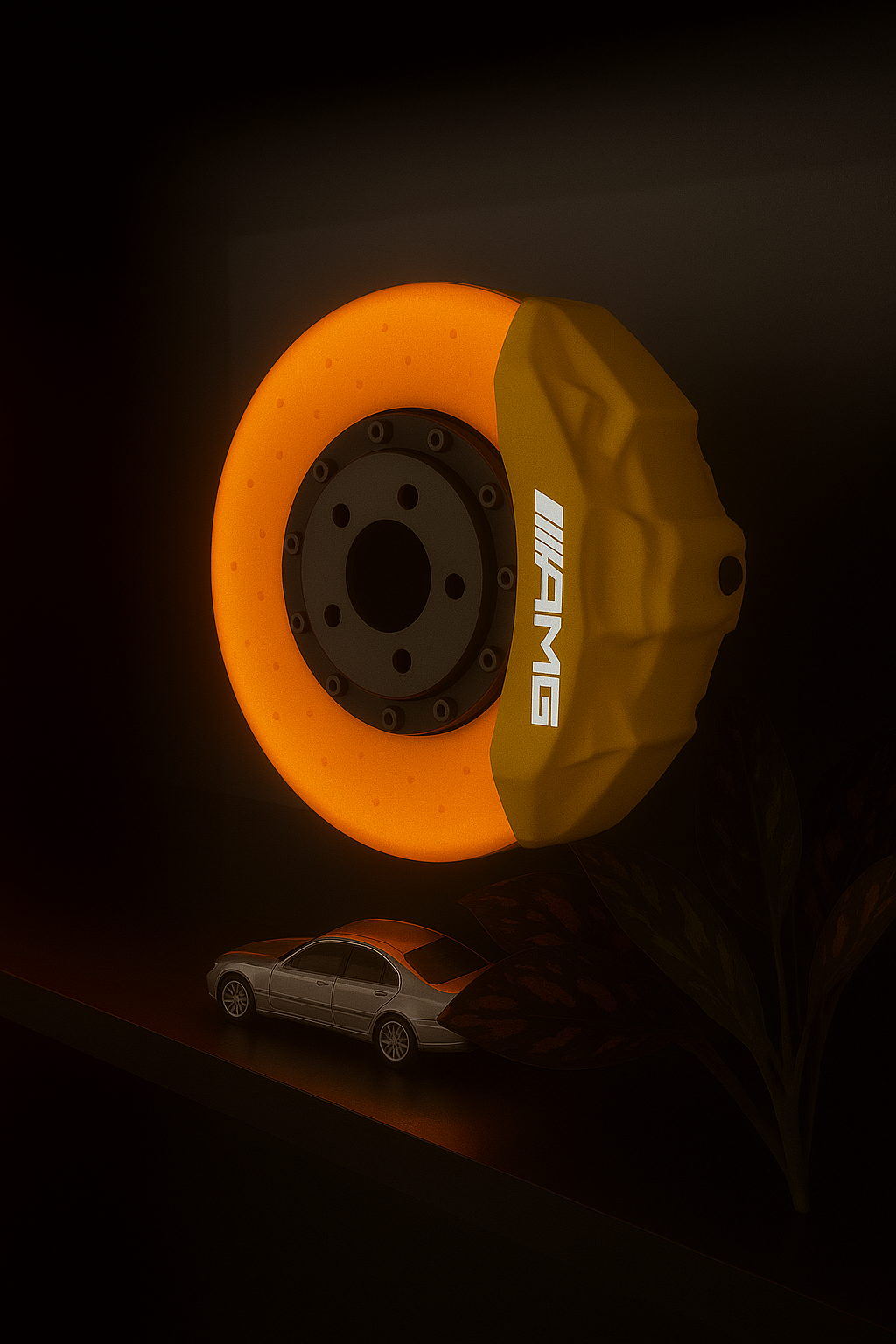DiskAura™- LED Brake Disc Lamp for car Enthusiasts AMG